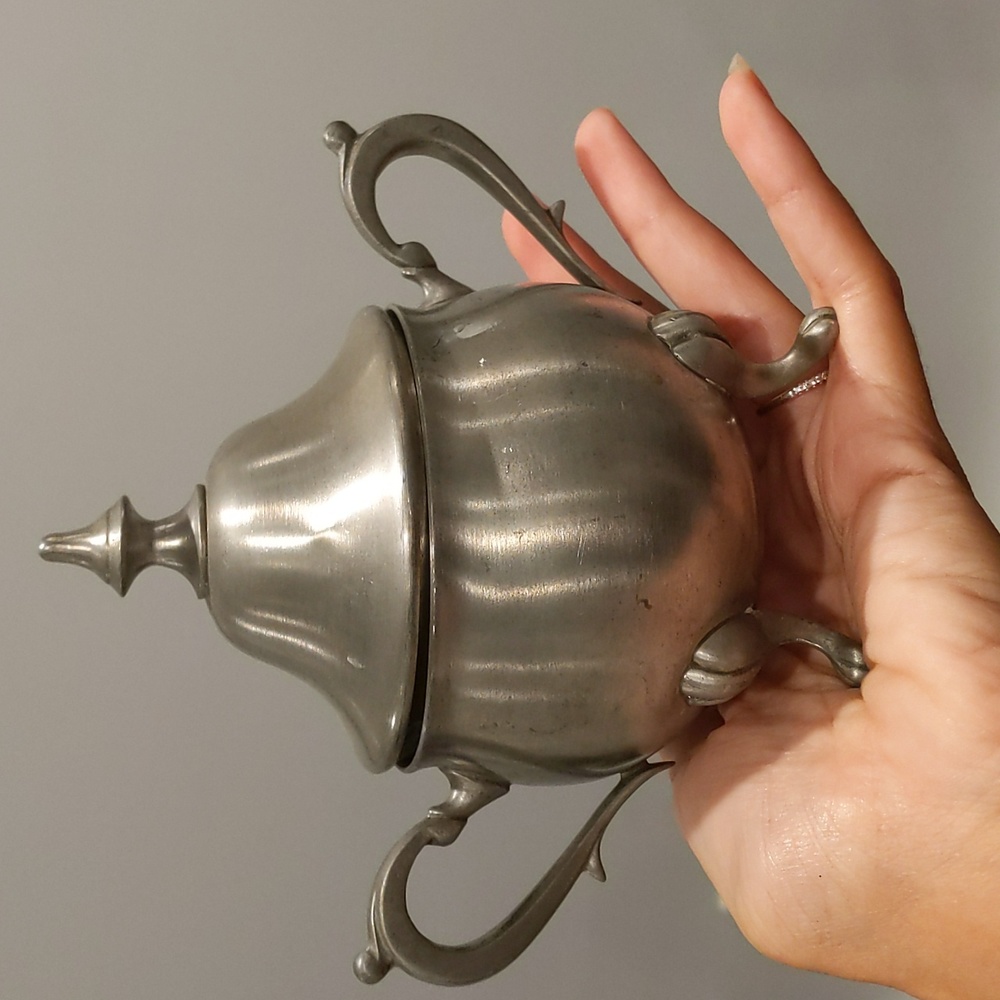 Genuine pewter schohaus Bolivia sugar bowl - Picture 3 of 5